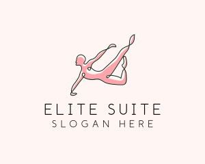 Yoga Gymnast Stretch logo design