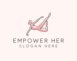 Yoga Gymnast Stretch logo design