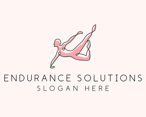 Yoga Gymnast Stretch logo design