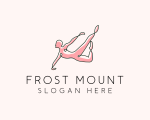 Yoga Gymnast Stretch logo design