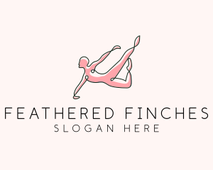 Yoga Gymnast Stretch logo design