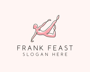 Yoga Gymnast Stretch logo design