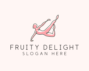 Yoga Gymnast Stretch logo design