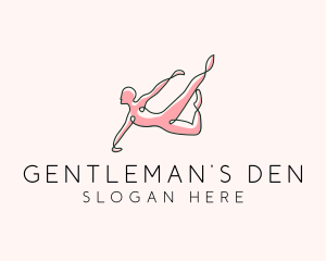 Yoga Gymnast Stretch logo design