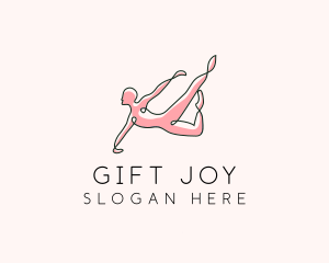 Yoga Gymnast Stretch logo design