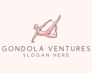 Yoga Gymnast Stretch logo design