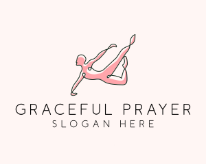 Yoga Gymnast Stretch logo design