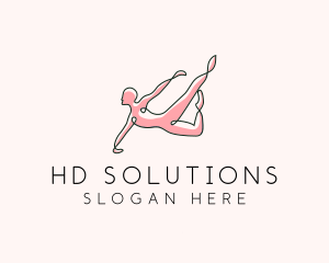 Yoga Gymnast Stretch logo design