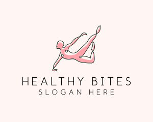 Yoga Gymnast Stretch logo design