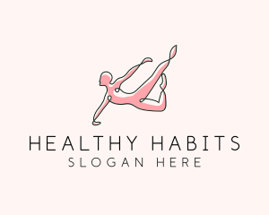 Yoga Gymnast Stretch logo design