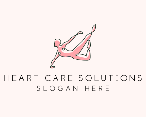 Yoga Gymnast Stretch logo design