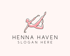 Yoga Gymnast Stretch logo design