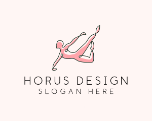 Yoga Gymnast Stretch logo design