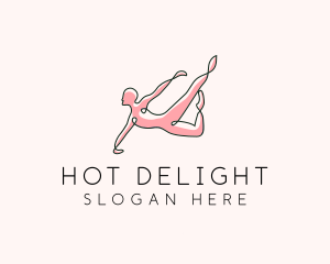 Yoga Gymnast Stretch logo design