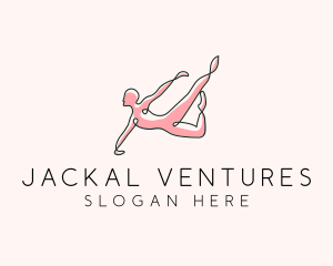 Yoga Gymnast Stretch logo design