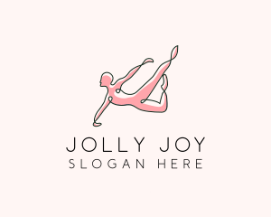 Yoga Gymnast Stretch logo design