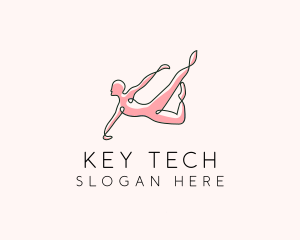 Yoga Gymnast Stretch logo design