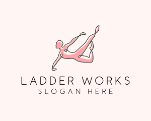 Yoga Gymnast Stretch logo design