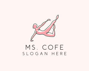 Yoga Gymnast Stretch logo design