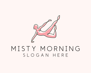 Yoga Gymnast Stretch logo design