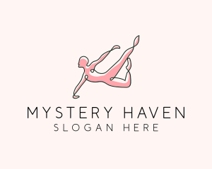 Yoga Gymnast Stretch logo design