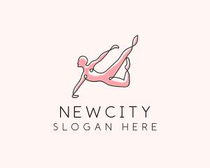 Yoga Gymnast Stretch logo design