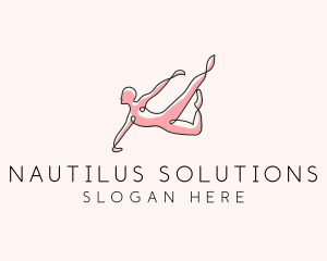 Yoga Gymnast Stretch logo design