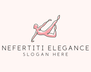 Yoga Gymnast Stretch logo design