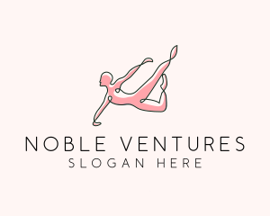 Yoga Gymnast Stretch logo design