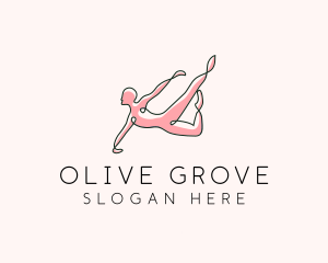 Yoga Gymnast Stretch logo design