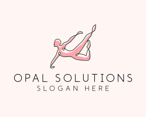 Yoga Gymnast Stretch logo design