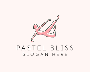 Yoga Gymnast Stretch logo design