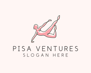 Yoga Gymnast Stretch logo design