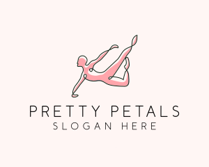 Yoga Gymnast Stretch logo design