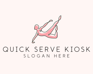 Yoga Gymnast Stretch logo design