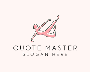 Yoga Gymnast Stretch logo design