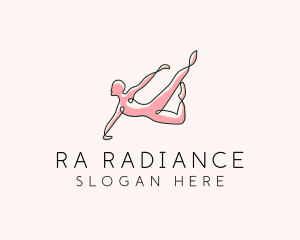 Yoga Gymnast Stretch logo design