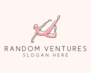 Yoga Gymnast Stretch logo design