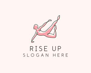 Yoga Gymnast Stretch logo design