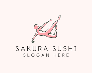 Yoga Gymnast Stretch logo design