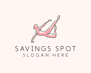 Yoga Gymnast Stretch logo design