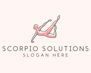 Yoga Gymnast Stretch logo design