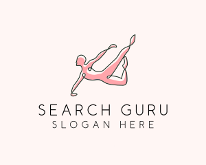 Yoga Gymnast Stretch logo design