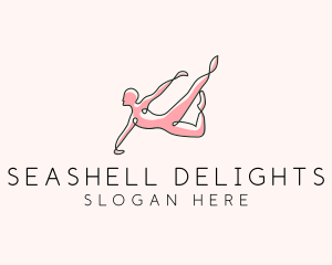 Yoga Gymnast Stretch logo design