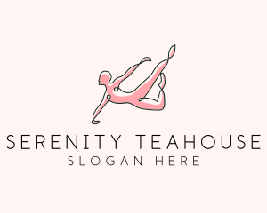 Yoga Gymnast Stretch logo design