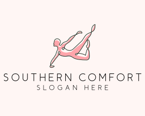 Yoga Gymnast Stretch logo design