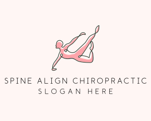 Yoga Gymnast Stretch logo design