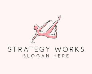 Yoga Gymnast Stretch logo design