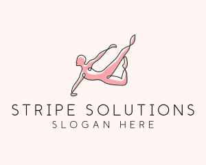 Yoga Gymnast Stretch logo design