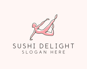 Yoga Gymnast Stretch logo design